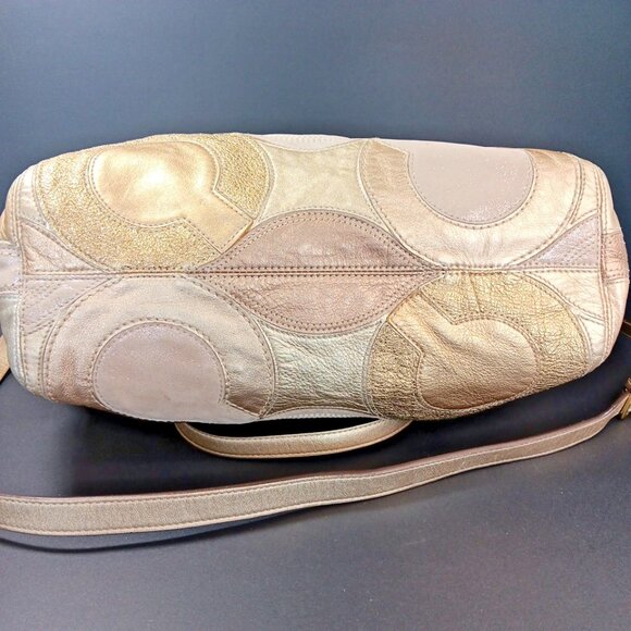 Authenticated Coach Purse Handbag Shoulder M0993-14833 Inlaid Art 09 Vintage CN - Picture 13 of 16